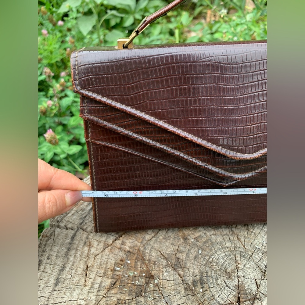 Vintage brown leather ladie’s purse - Picture 9 of 11
